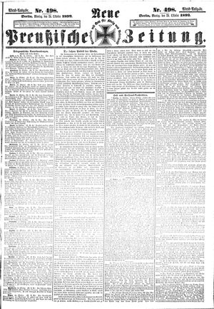 Neue preußische Zeitung vom 24.10.1892