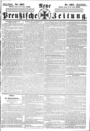Neue preußische Zeitung vom 28.10.1892