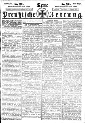 Neue preußische Zeitung vom 29.10.1892