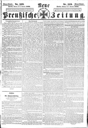 Neue preußische Zeitung vom 02.11.1892