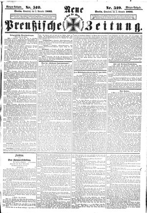 Neue preußische Zeitung vom 05.11.1892