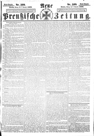 Neue preußische Zeitung vom 07.11.1892