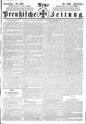 Neue preußische Zeitung vom 09.11.1892