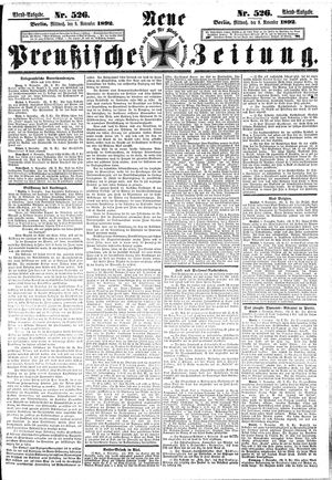 Neue preußische Zeitung vom 09.11.1892