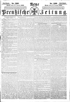 Neue preußische Zeitung vom 15.11.1892
