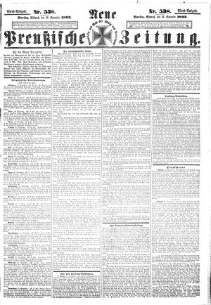 Neue preußische Zeitung vom 16.11.1892