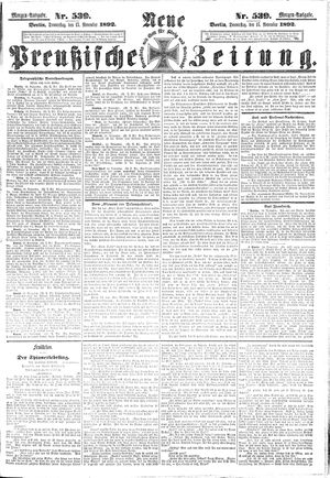 Neue preußische Zeitung vom 17.11.1892