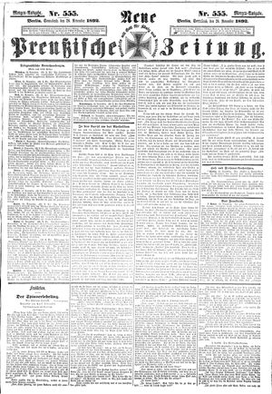 Neue preußische Zeitung vom 26.11.1892