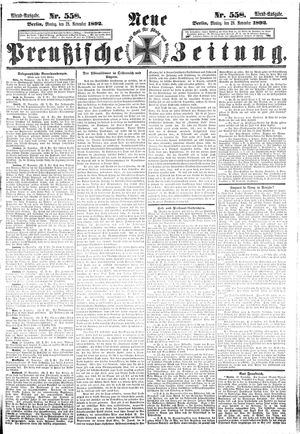 Neue preußische Zeitung vom 28.11.1892
