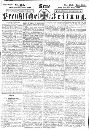 Neue preußische Zeitung vom 29.11.1892