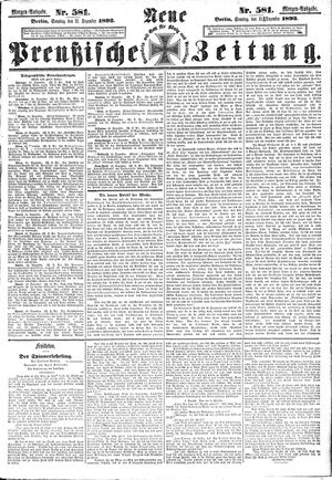 Neue preußische Zeitung vom 11.12.1892