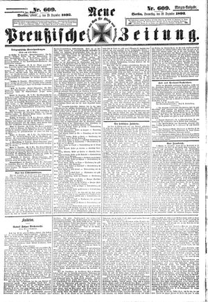 Neue preußische Zeitung vom 29.12.1892