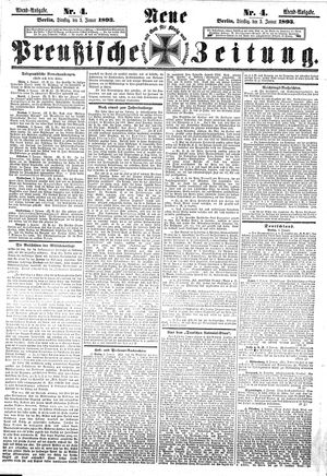 Neue preußische Zeitung on Jan 3, 1893