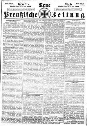 Neue preußische Zeitung on Jan 4, 1893