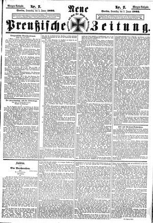 Neue preußische Zeitung on Jan 5, 1893