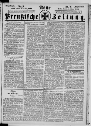 Neue preußische Zeitung vom 05.01.1893