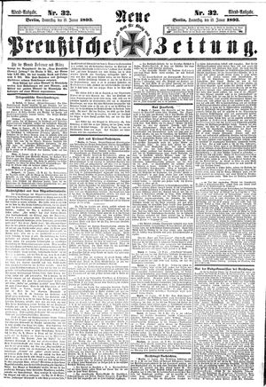 Neue preußische Zeitung on Jan 19, 1893