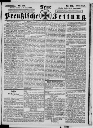 Neue preußische Zeitung vom 21.01.1893