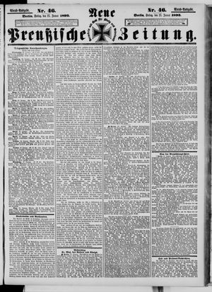 Neue preußische Zeitung vom 27.01.1893
