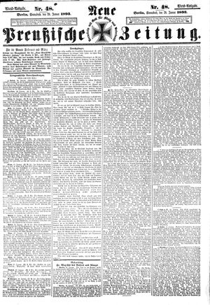 Neue preußische Zeitung vom 28.01.1893