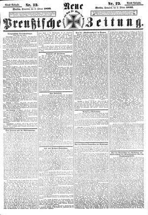 Neue preußische Zeitung on Feb 11, 1893