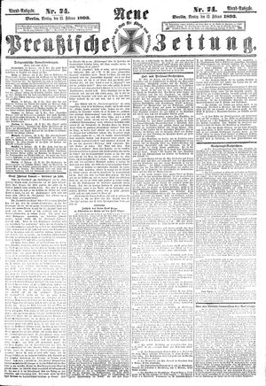 Neue preußische Zeitung vom 13.02.1893