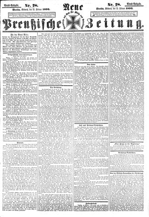 Neue preußische Zeitung vom 15.02.1893