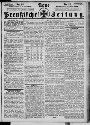 Neue preußische Zeitung vom 18.02.1893