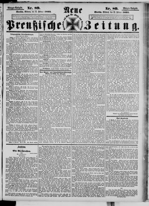 Neue preußische Zeitung on Feb 22, 1893