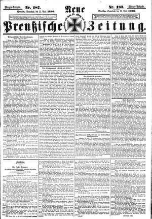 Neue preußische Zeitung vom 22.04.1893