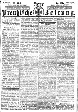 Neue preußische Zeitung on Apr 25, 1893