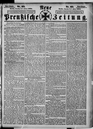 Neue preußische Zeitung vom 08.02.1894