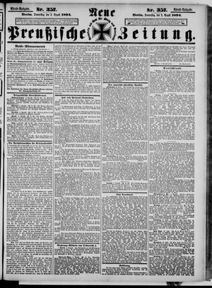 Neue preußische Zeitung vom 02.08.1894