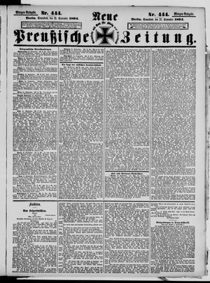 Neue preußische Zeitung vom 22.09.1894