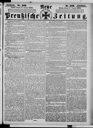 Neue preußische Zeitung vom 07.11.1894