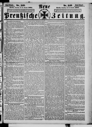 Neue preußische Zeitung vom 22.11.1894