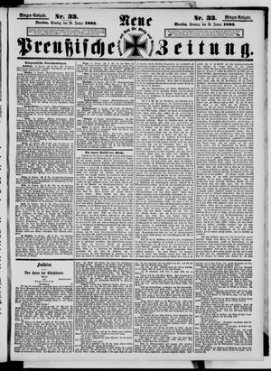 Neue preußische Zeitung vom 20.01.1895