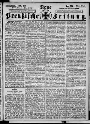 Neue preußische Zeitung vom 01.02.1895
