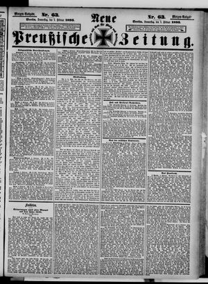 Neue preußische Zeitung vom 07.02.1895