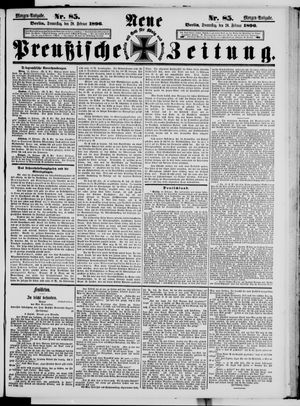 Neue preußische Zeitung vom 20.02.1896