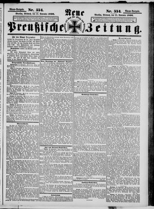 Neue preußische Zeitung vom 25.11.1896