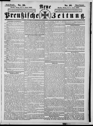 Neue preußische Zeitung vom 11.01.1897