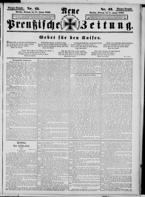 Neue preußische Zeitung vom 27.01.1897