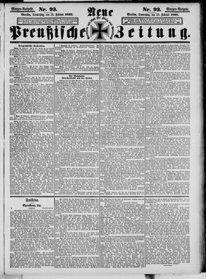 Neue preußische Zeitung vom 25.02.1897