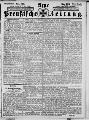 Neue preußische Zeitung vom 27.04.1897