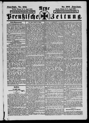 Neue preußische Zeitung vom 18.08.1897