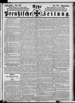 Neue preußische Zeitung vom 16.02.1898