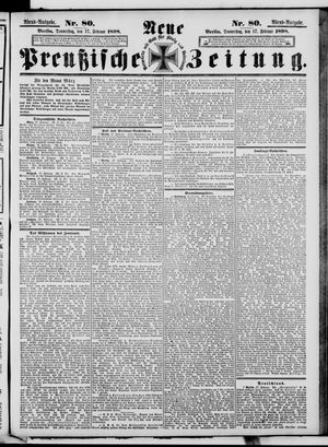 Neue preußische Zeitung on Feb 17, 1898