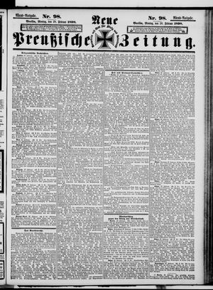 Neue preußische Zeitung vom 28.02.1898