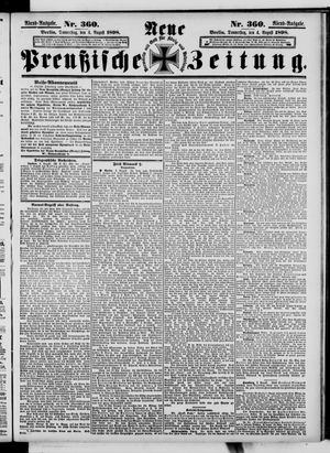 Neue preußische Zeitung vom 04.08.1898